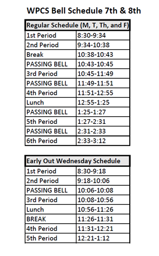 Bell Schedule